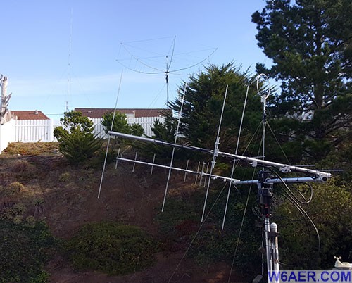 HF9V_2016 W6AER Antenna Farm, hexbeam, LEO satellite and vertical