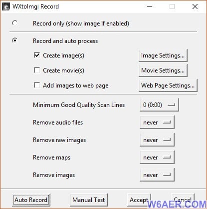 WXtoImg-record WXtoImg Recording Options